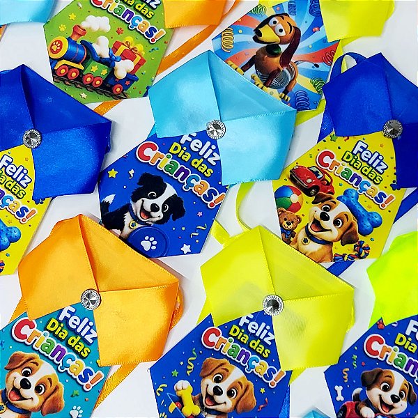 Colarinho Fechado Social Tecido Estampado (Dia das Crianças) - 10 unidades