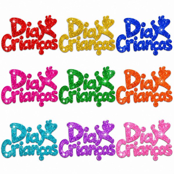 Adesivos EVA Glitter (Dia das Crianças) - 20 unidades