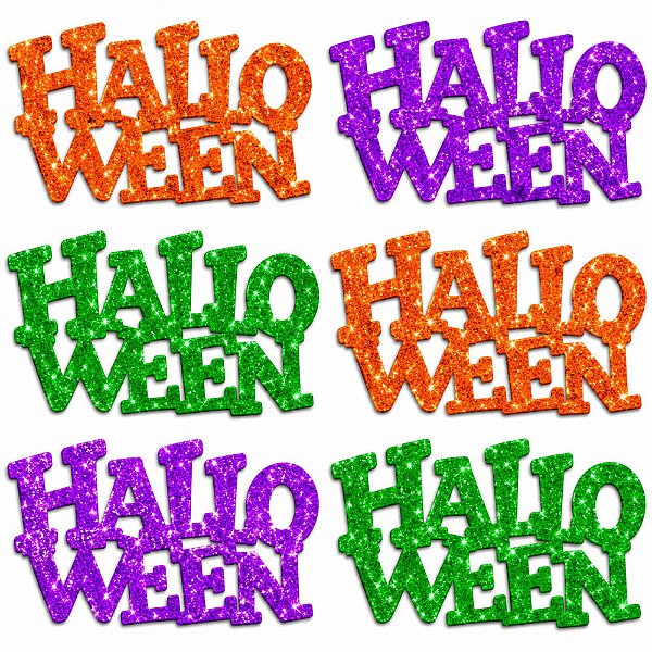 Adesivos EVA Glitter Halloween - 20 unidades