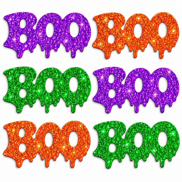 Adesivos EVA Glitter Boo Halloween - 20 unidades