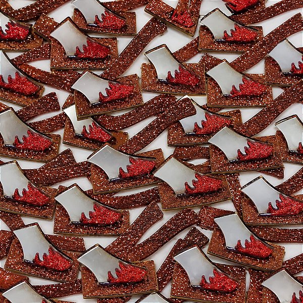Adesivos EVA Glitter Machado Halloween - 10 unidades
