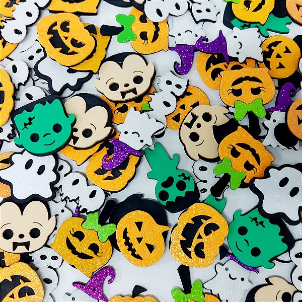 Laço Penteado EVA Halloween - 10 unidades