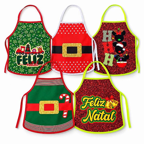 Capa Tecido Estampado Viés Natal - 05 unidades
