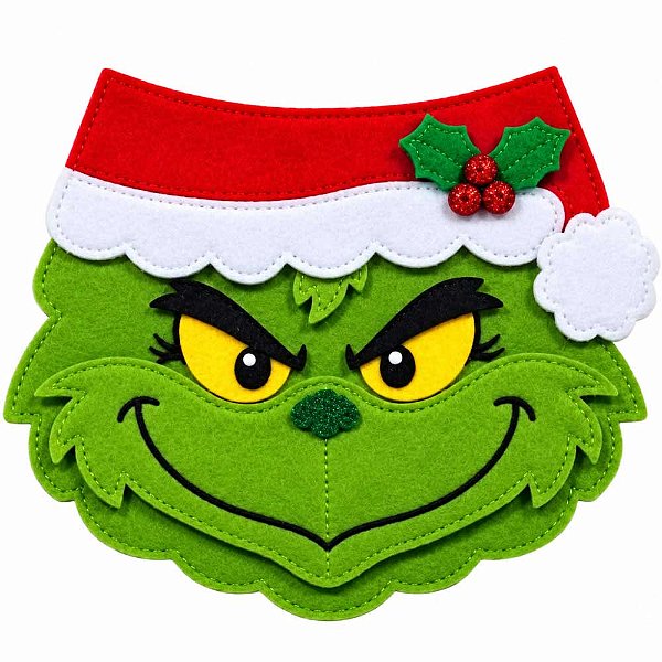Golas Feltro EVA Grinch Natal - 05 unidades