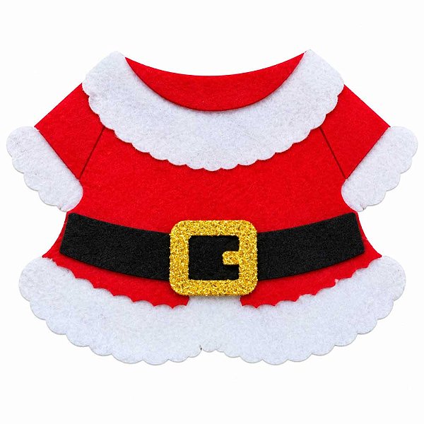 Golas Feltro EVA Roupa Papai Noel Natal - 05 unidades