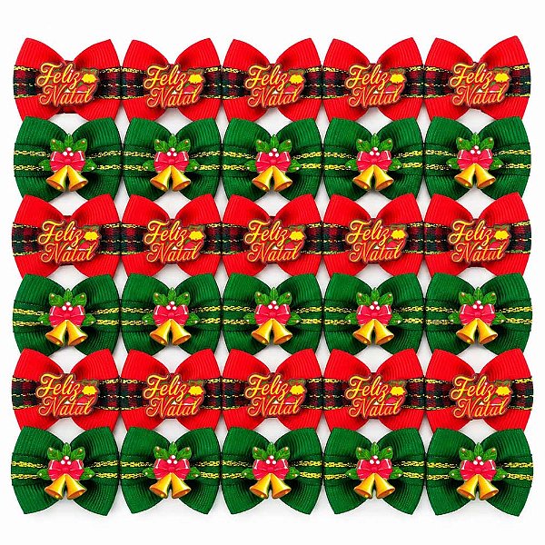 Laço Borboleta Duplo Pespontada Ouro Pedraria Natal Mod.3 - 10 unidades