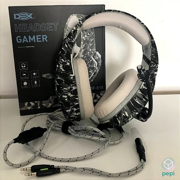 FONE DE OUVIDO HEADSET DEX DF-510 com adaptador Y - Pepi | Casa e  Tecnologia | Eletrônicos e Acessórios