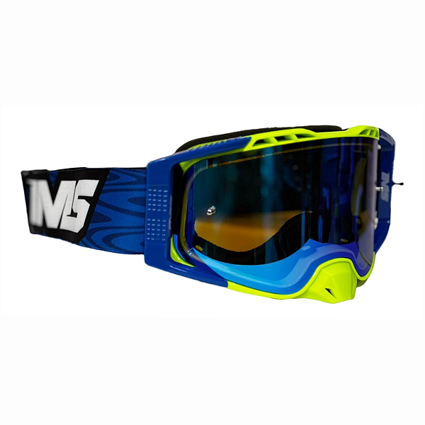 Óculos IMS One 2025 Motocross Trilha Enduro Azul e Fluor