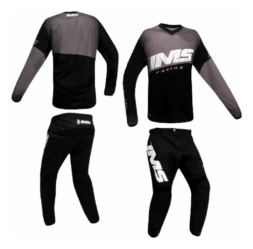 Kit Conjunto Roupa Motocross Trilha Calça Camisa Ims Cinza