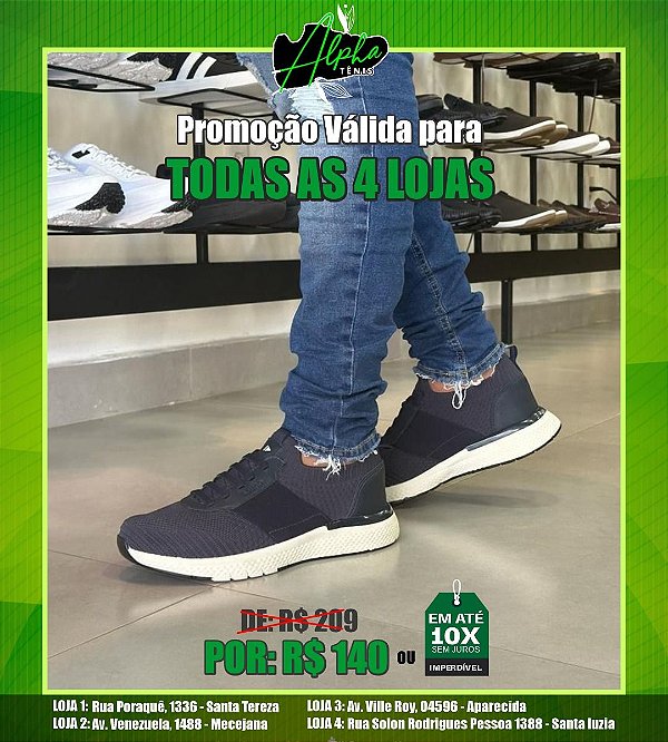 Tênis Sound PRETO - Alpha Tênis