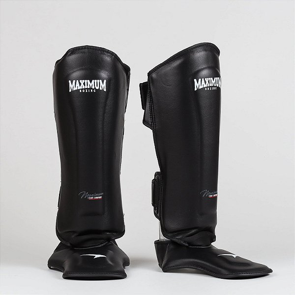 Caneleira De Muay Thai e Kickboxing Maximum Classic Black - PAR