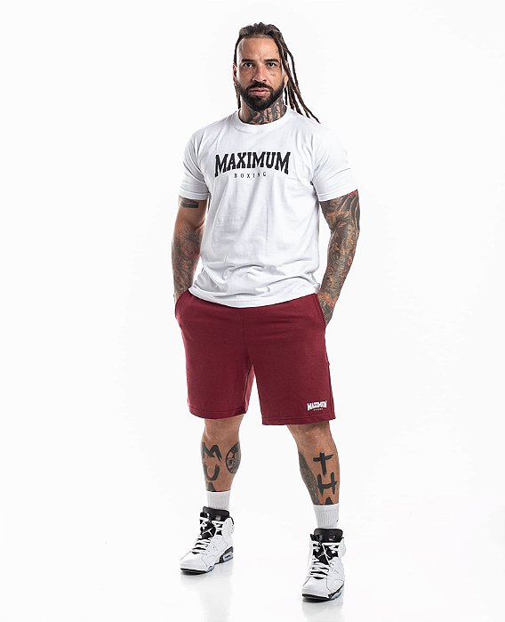 Shorts Bermuda Moletom Bordo