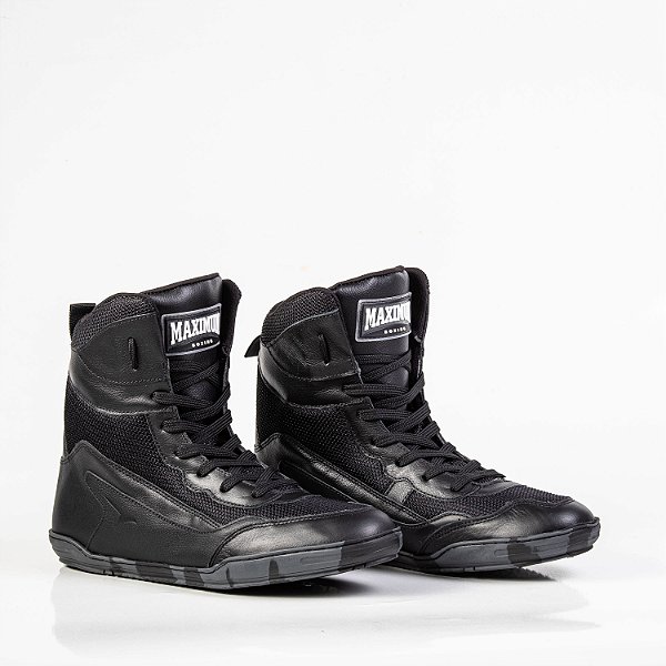 Sapatilha de Boxe Preto Camuflado Cano Baixo - Par