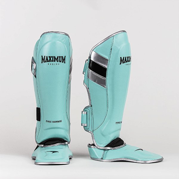 Caneleira de Muay Thai e Kickboxing Azul Claro