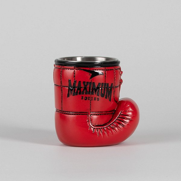 Caneca em Aço Inoxidável com Luva de Boxe Vermelha