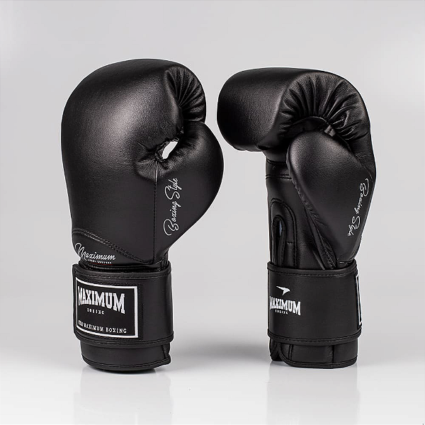 Luva de Boxe e Muay Thai Maximum Classic Black Power Face