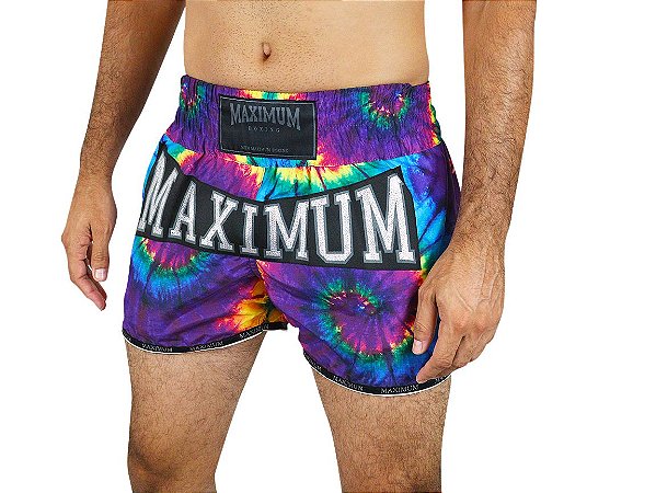 Shorts de Muay Thai Tie Dye Roxo