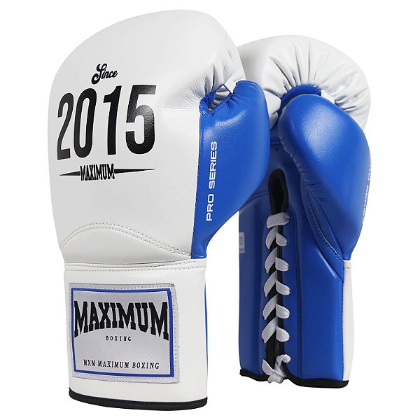 Luva de Boxe Maximum Pro Series Cadarço - Azul