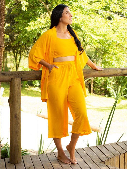 PANTACOURT AMARELA Asmi Moda Sustent vel