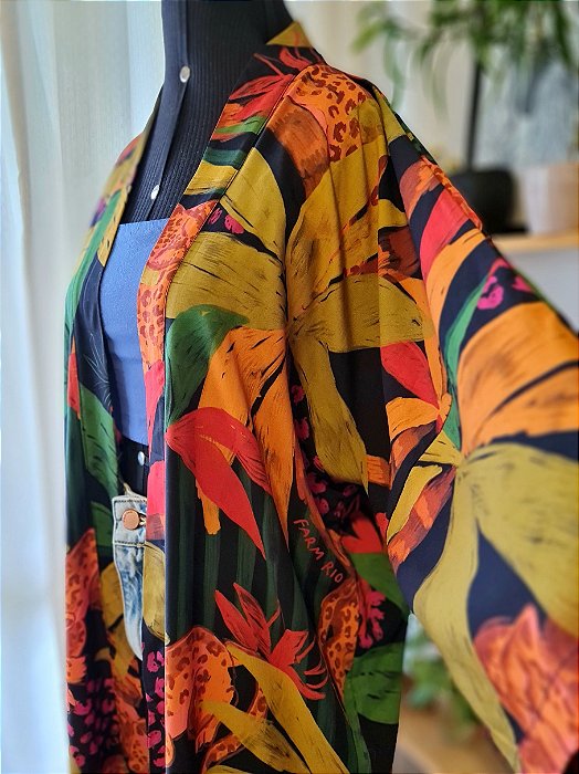 KIMONO LARA ONÇA TROPICAL