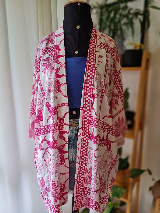 KIMONO LARA TIGRE ROSA