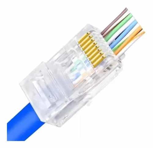 Conector Rj45 Ez Vazado Passagem Cat5e - 5+