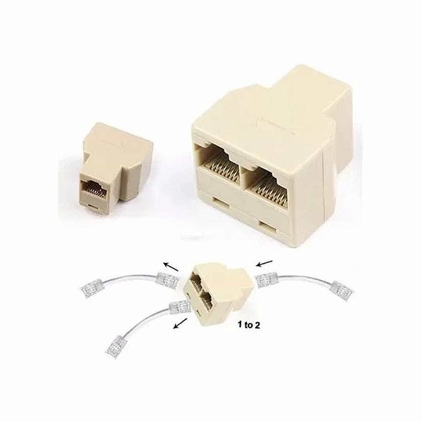 ADAPTADOR Y RJ45 1 FEMEA X 2 FEMEAS