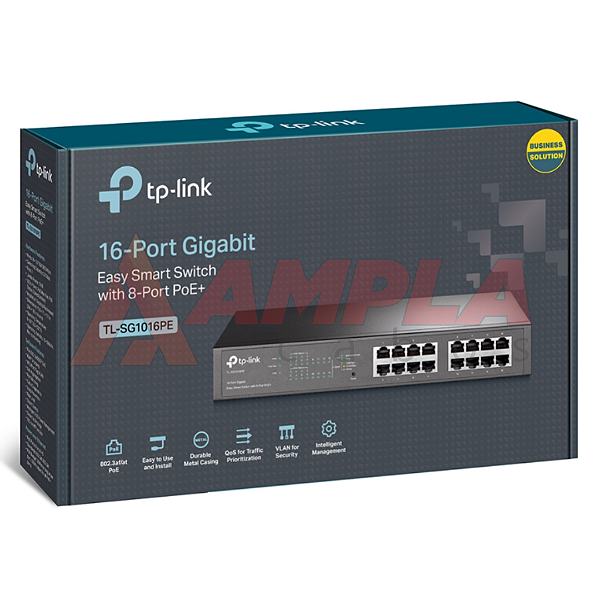 Switch Gigabit de 16 Portas TL-SG1016PE - 8 PoE+ TP-Link