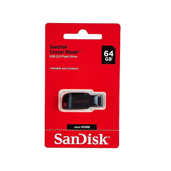 PEN DRIVE 2.0 64GB CRUZER BLADE - SANDISK