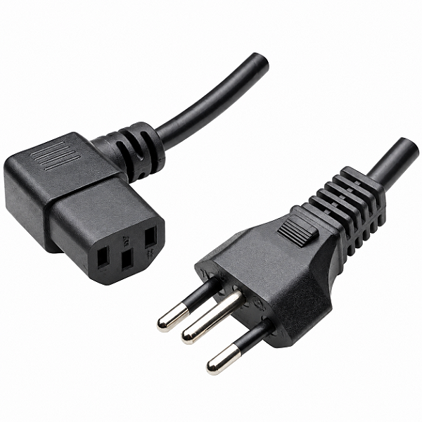 Cabo de Força para PC com Plugue 90 Graus 10A 1,5 m