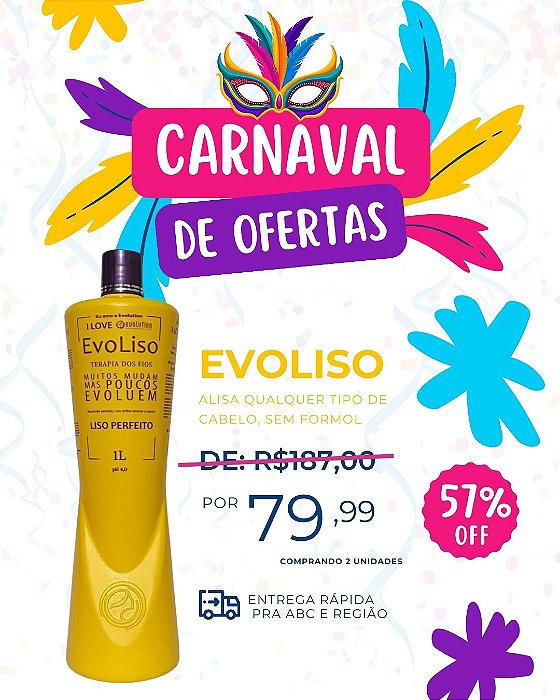 2 UNIDADES EVOLISO 1L - LISO ESPELHADO TERAPIA DOS FIOS