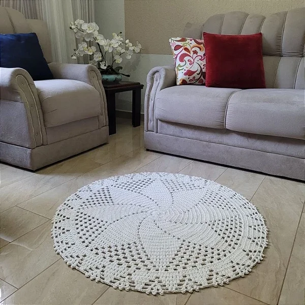 Tapete de Croche Apartamento - Cor Cru