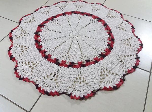 Tapete de Croche Apartamento - Borda Coral