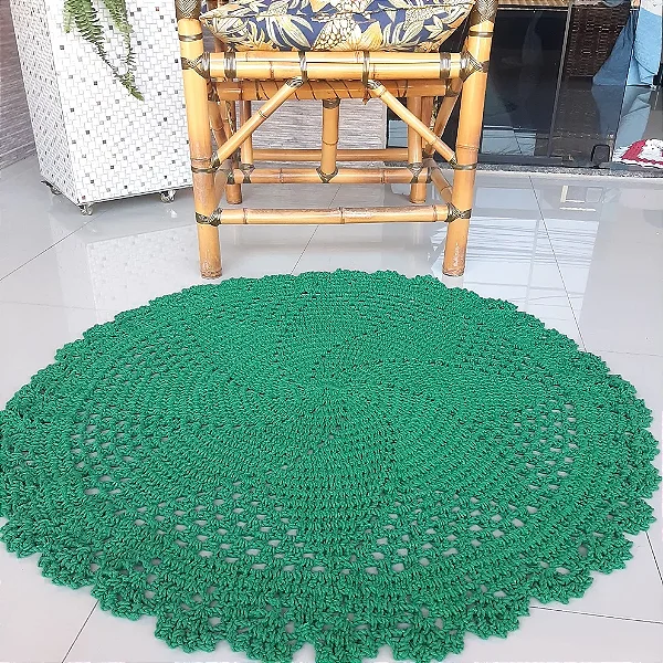 Tapete de Croche Apartamento - Cor Verde