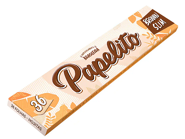Seda Papelito Brown Slim King Size - 36 folhas