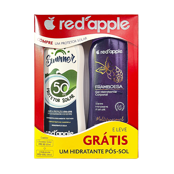 Kit Protetor + Hidratante pós-sol Framboesa
