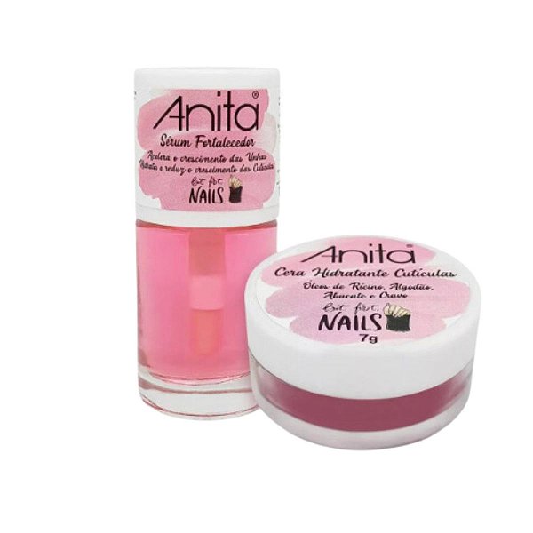 Kit Fortalecedor De Unhas Anita Serum E Cera Hidratante