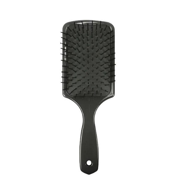 Escova Cabelo Raquete Profissional Almofadada Cor Preto