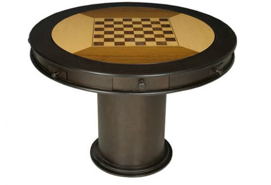 Mesa de carteado redonda / xadrez