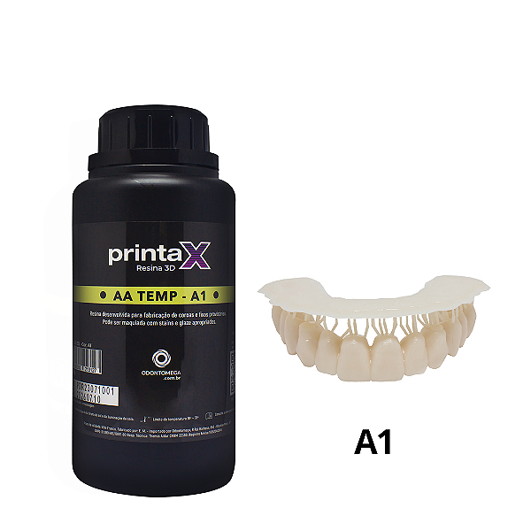 Resina 3D Odontológica PrintaX AA Temp Biocompatível 500g
