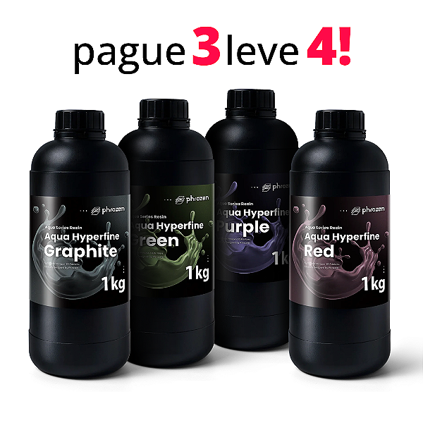 Kit de Resinas 3D Phrozen Aqua Hyperfine 4kg (4un.)