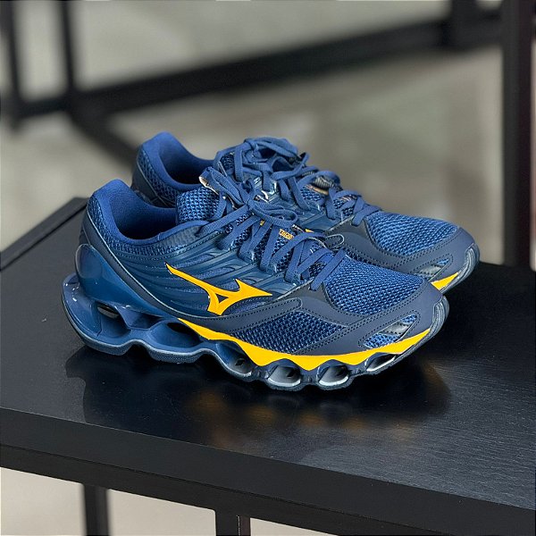 Tenis Mizuno Wave Prophecy 13 S AZUL LARANJA JNoriginalshop