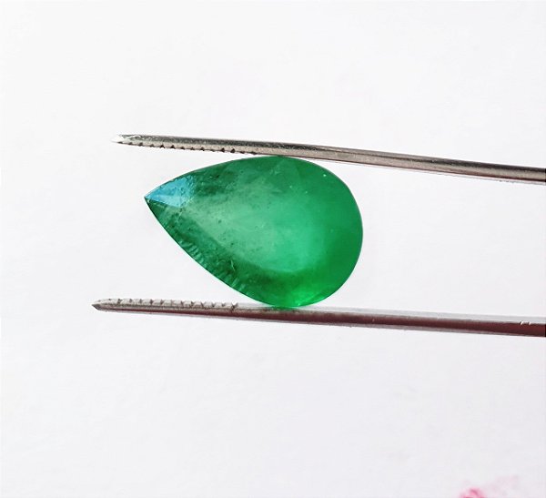Pedra Esmeralda Lapidada Gota  - Cut Emerald quality Drop Form