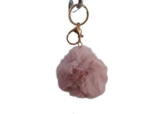 Pompom chaveiro com argola e clips, várias cores confira