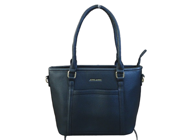 Bolsa PRETA, bolsinho frontal e zíper externo traseiro