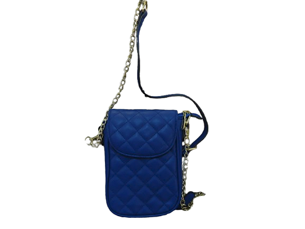 Bolsa AZUL ROYAL, detalhes em costura matelassê