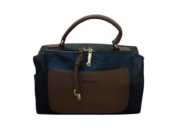 Bolsa PRETA com detalhes em café