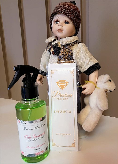 Sachê perfumado e água perfumada para tecidos