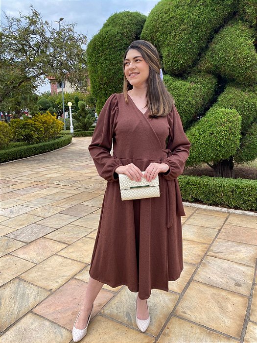 Vestido envelope (Marrom)