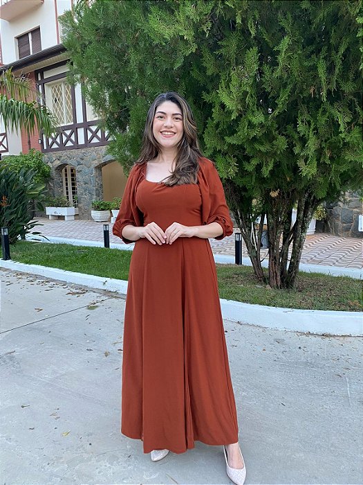 Vestido outono (Marrom)